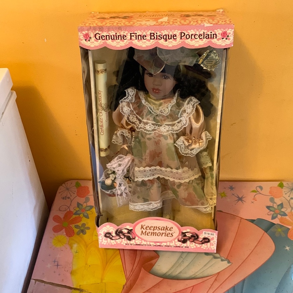 Genuine Fine Bisque Porcelain Keepsake Memories Doll new in box & tag
